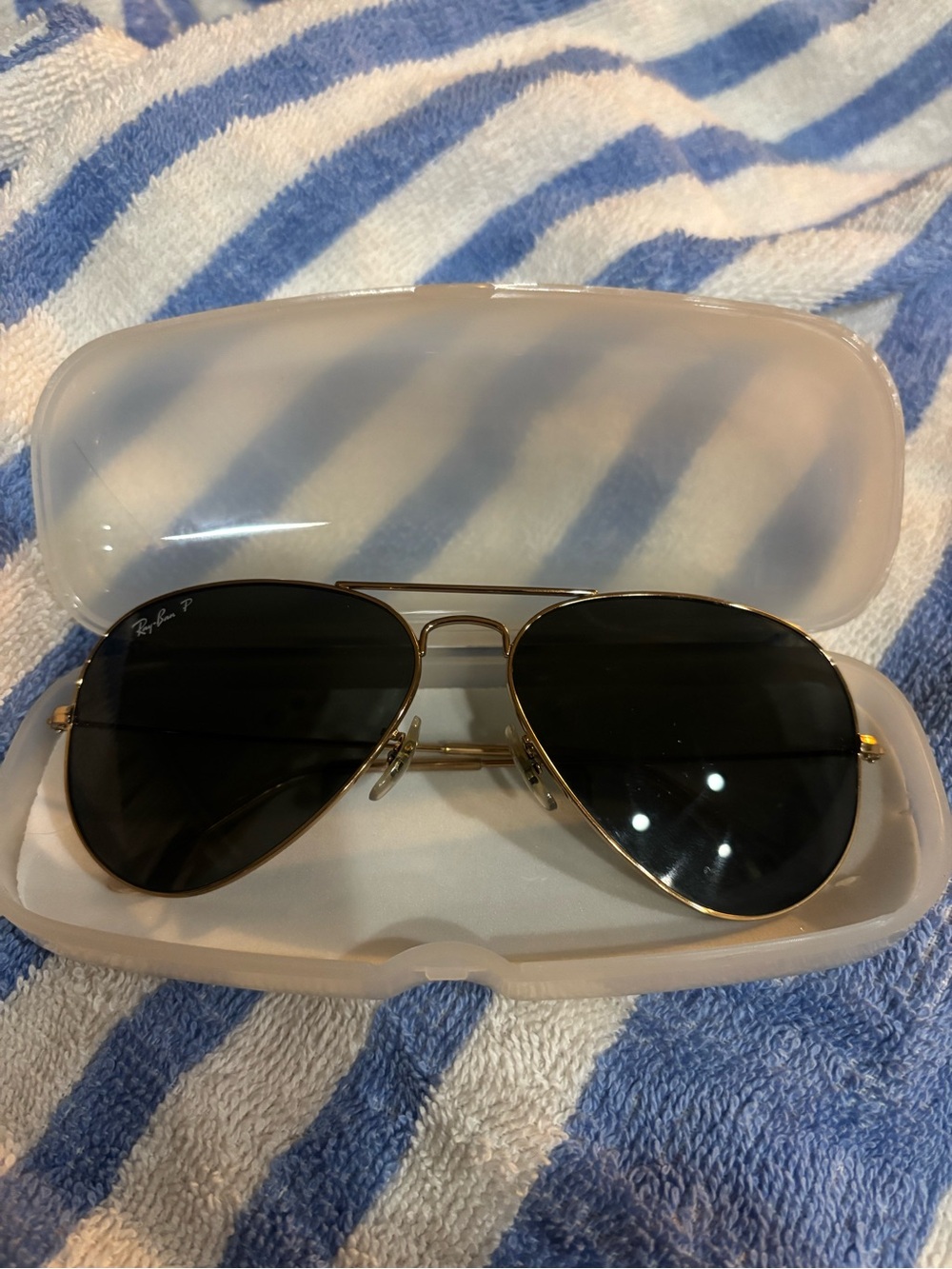 Ray-Ban Aviator Sunglasses in Black and Gold